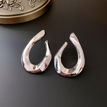 1 Pair Simple Style Geometric Heart Shape Plating Copper Earrings