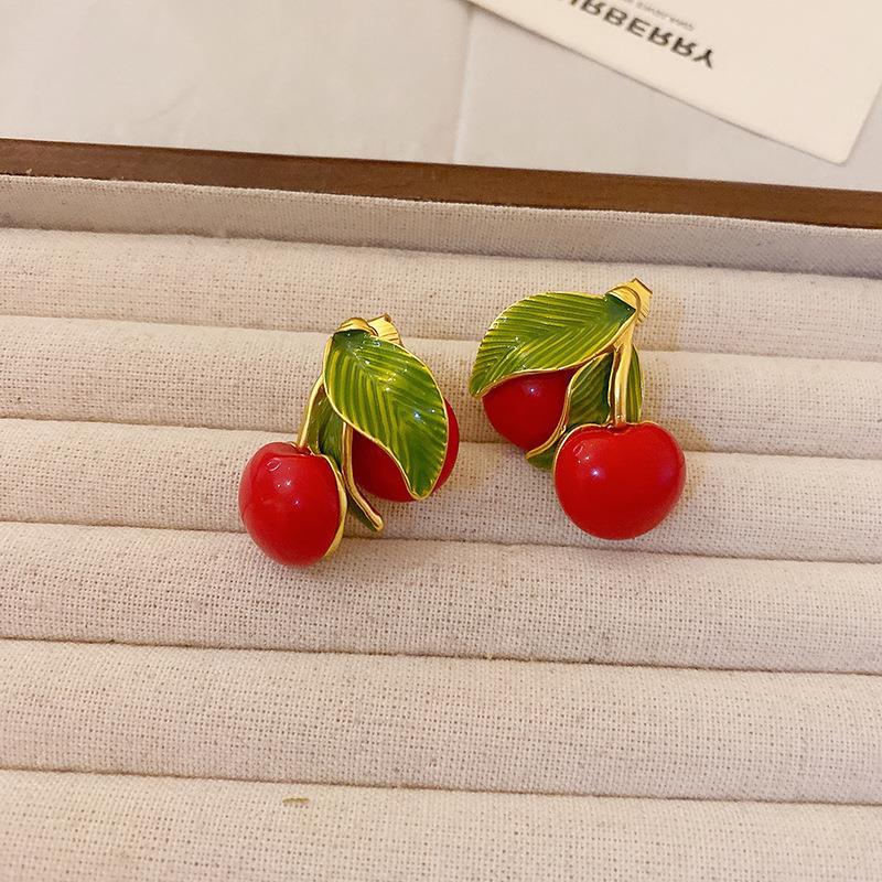 Retro Sweet Water Droplets Heart Shape Flower Alloy Enamel Plating Inlay Artificial Gemstones Pearl Women's Drop Earrings