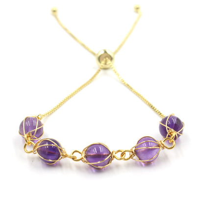 Simple Style Round Artificial Crystal Handmade Women's Bracelets