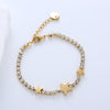 Modern Style Simple Style Star Stainless Steel Patchwork Plating 18k Gold Plated Bracelets