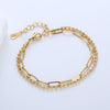 Modern Style Simple Style Star Stainless Steel Patchwork Plating 18k Gold Plated Bracelets