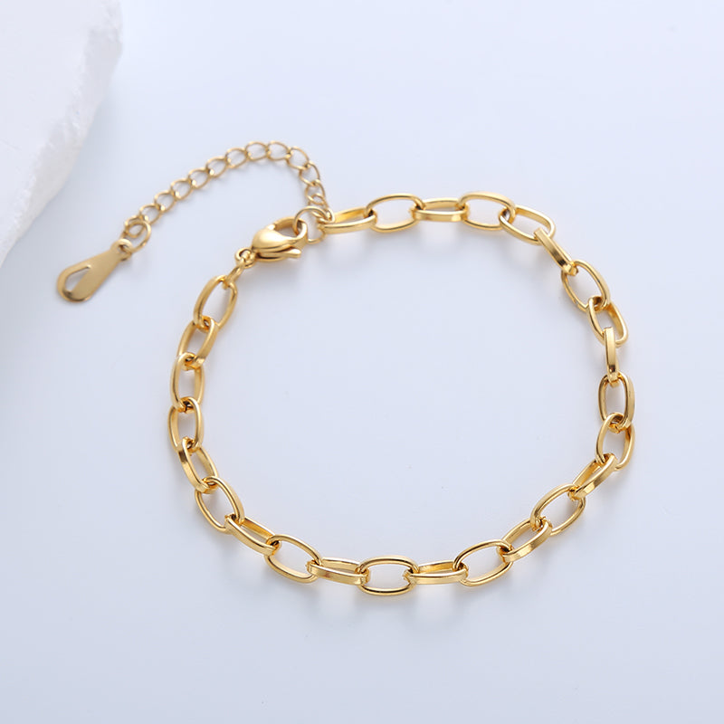 Modern Style Simple Style Star Stainless Steel Patchwork Plating 18k Gold Plated Bracelets