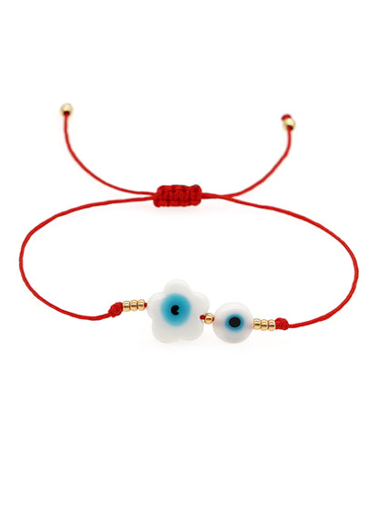 Simple Style Palm Eye Glass Handmade Braid Women's Bracelets