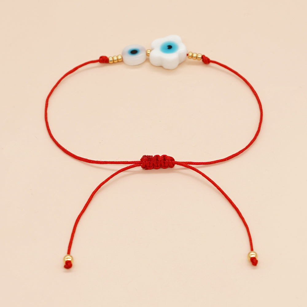 Simple Style Palm Eye Glass Handmade Braid Women's Bracelets