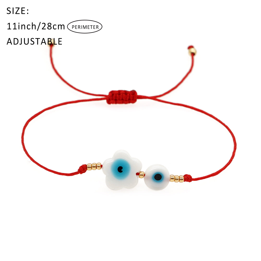 Simple Style Palm Eye Glass Handmade Braid Women's Bracelets