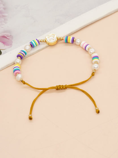 Simple Style Pentagram Fruit Shell Imitation Pearl Beaded Women's Bracelets