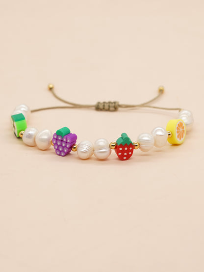 Simple Style Pentagram Fruit Shell Imitation Pearl Beaded Women's Bracelets