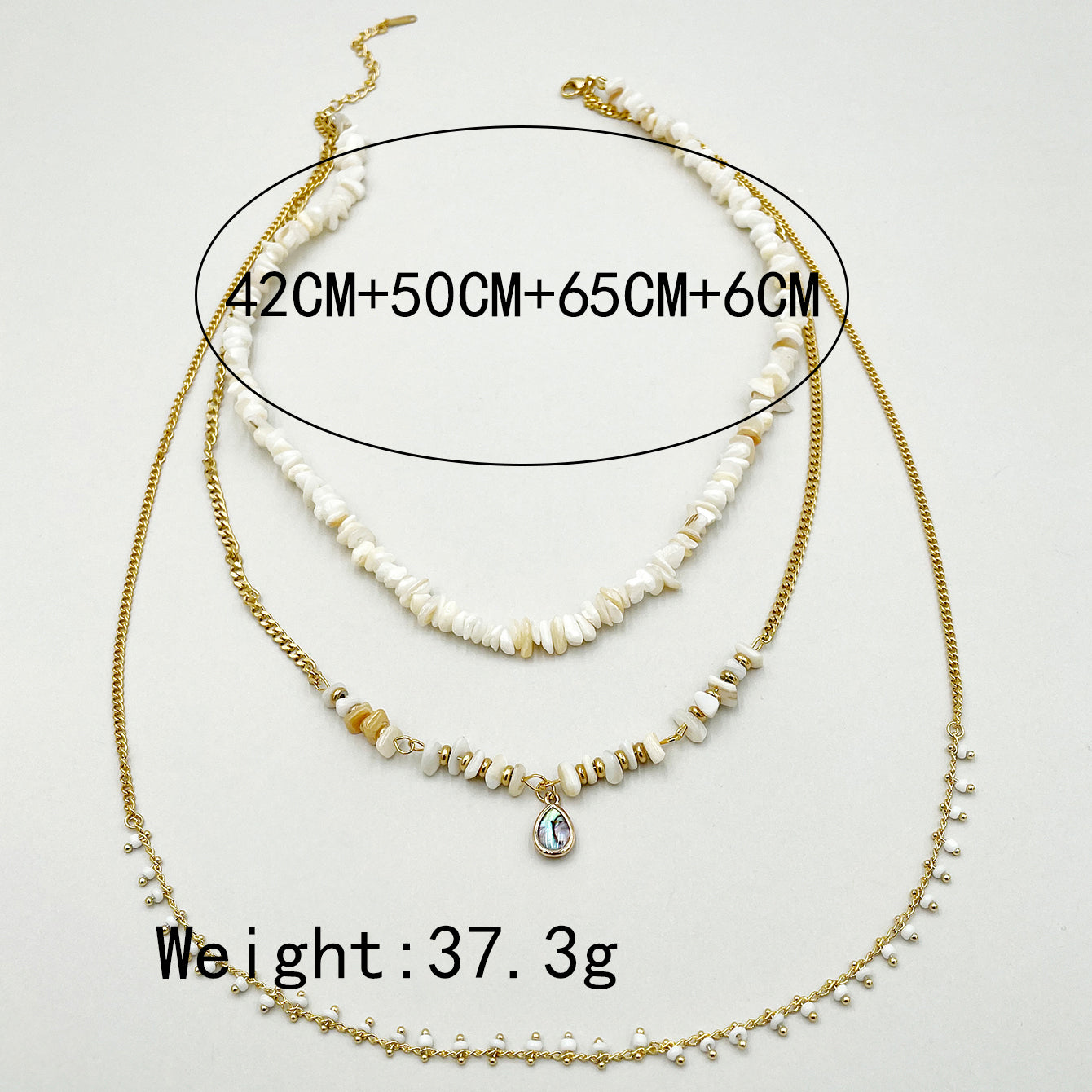 Commute Water Droplets Stainless Steel Gravel Plating Inlay Opal Gold Plated Layered Necklaces