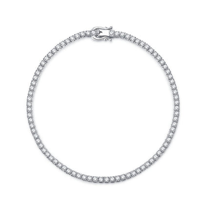 Wholesale Elegant Classic Style Round Sterling Silver Inlay Zircon Bracelets