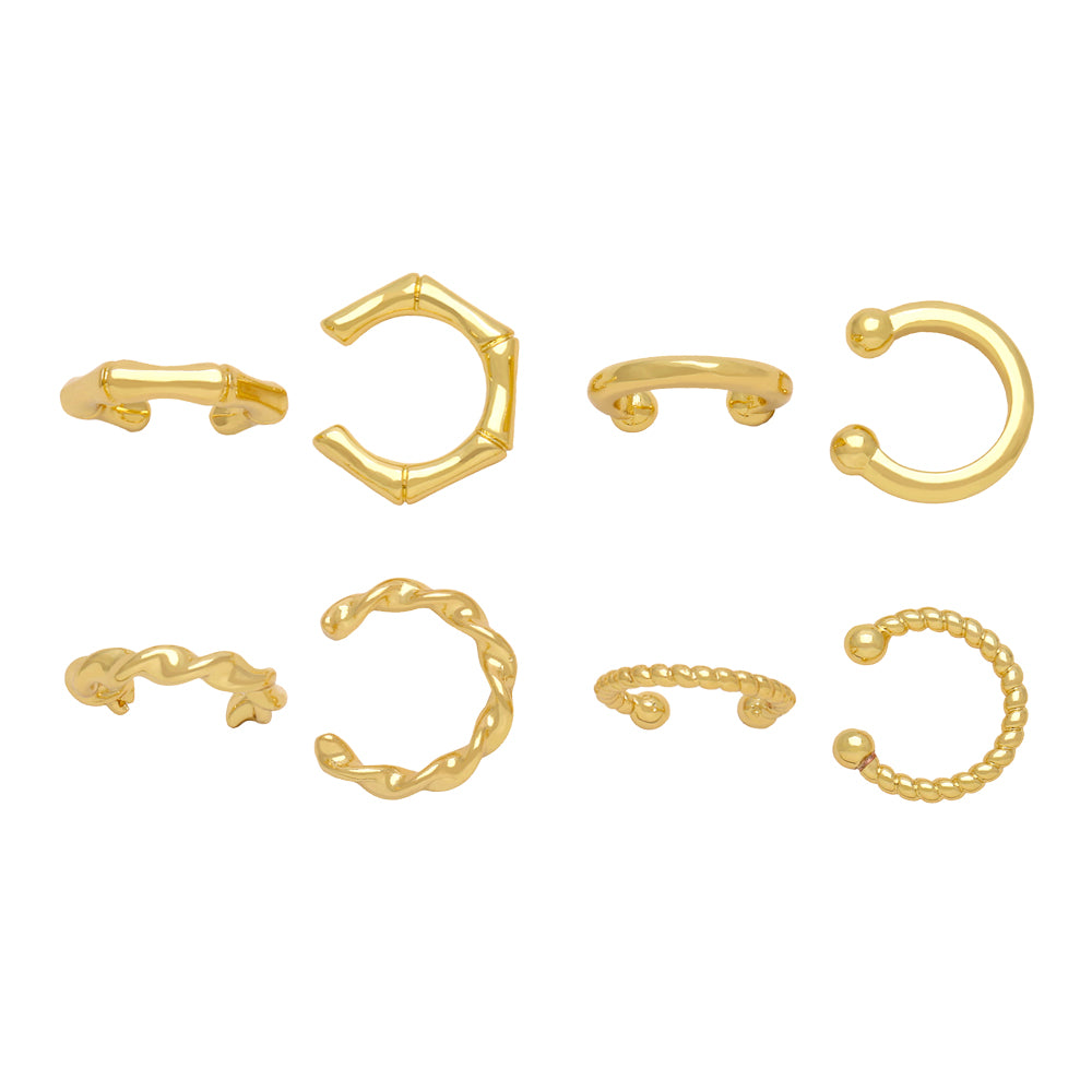 1 Pair Simple Style C Shape Plating Copper 18k Gold Plated Ear Clips