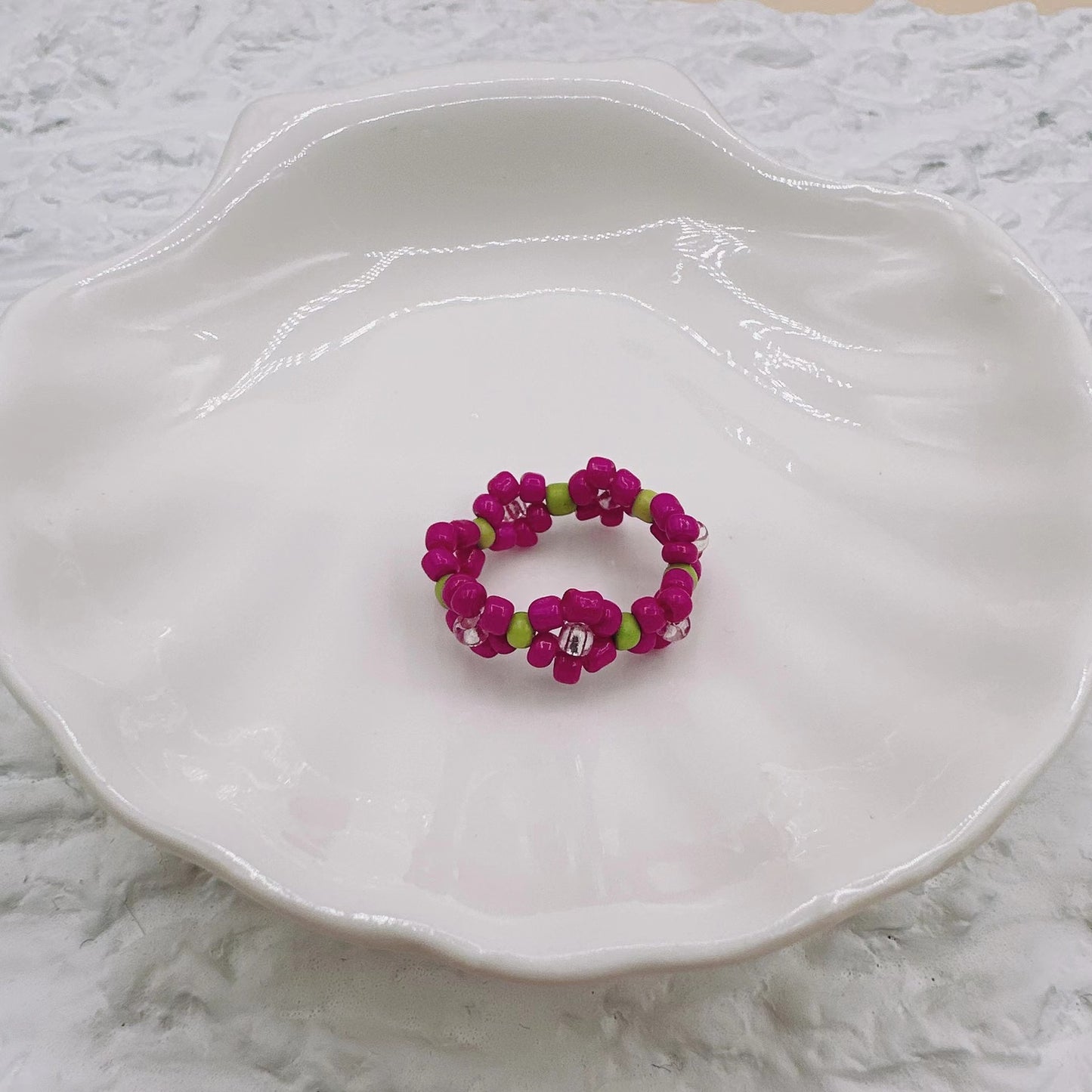 Sweet Flower Seed Bead Women's Rings