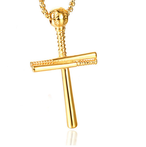 Hip-hop Rock Streetwear Cross Stainless Steel Plating Pendant Necklace