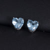 1 Pair Retro Heart Shape Inlay Copper Zircon Ear Studs