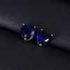 1 Pair Retro Heart Shape Inlay Copper Zircon Ear Studs