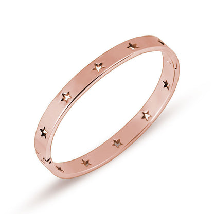 Streetwear Star Titanium Steel Plating Bangle