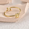 Elegant Simple Style Commute Solid Color Stainless Steel Plating Metal 18k Gold Plated Open Ring