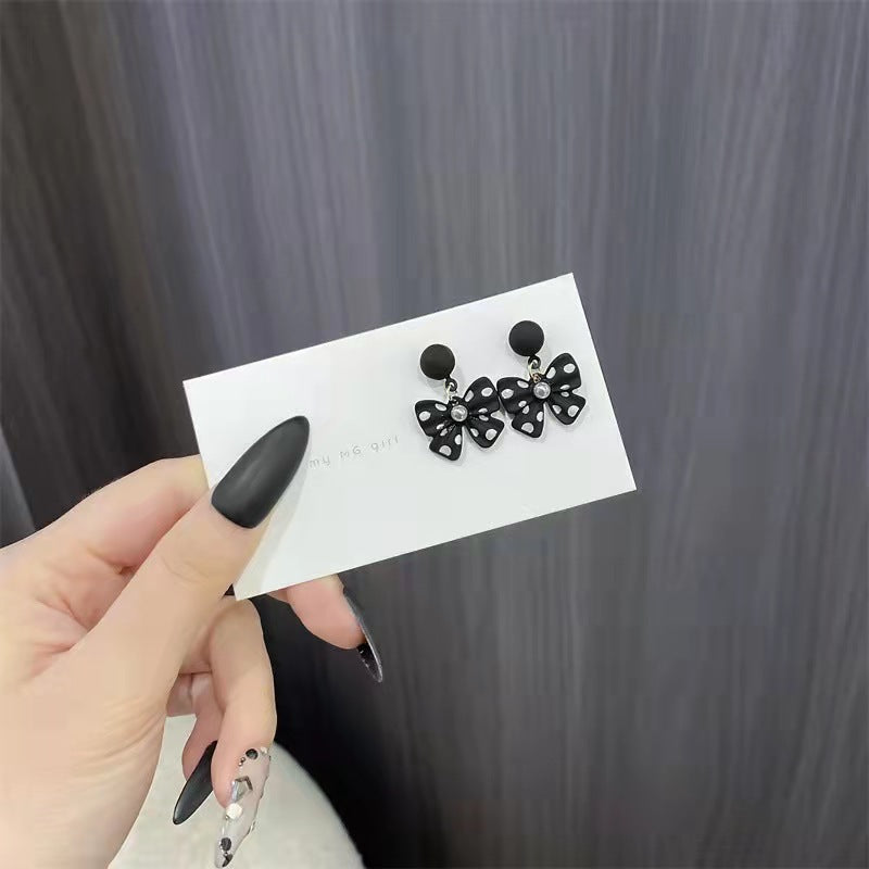 Modern Style Sweet Bow Knot Imitation Pearl Alloy Plating Women's Drop Earrings