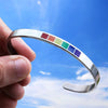 Simple Style Rainbow Stainless Steel Cuff Bracelets