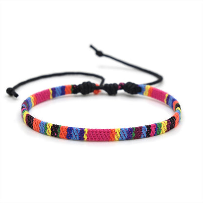 Ethnic Style Color Block Rope Wholesale Bracelets