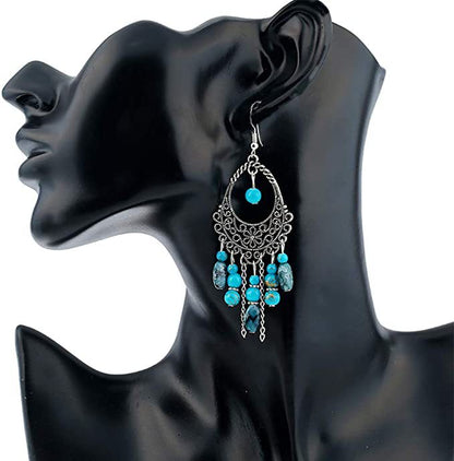 Retro Geometric Alloy Turquoise Wholesale Bracelets Earrings Necklace