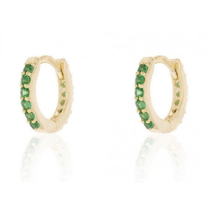 1 Pair Casual Simple Style Round Plating Inlay Copper Zircon Gold Plated Silver Plated Earrings