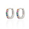 1 Pair Casual Simple Style Round Plating Inlay Copper Zircon Gold Plated Silver Plated Earrings