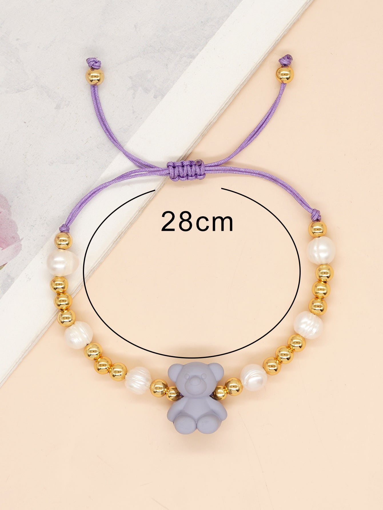 Simple Style Commute Flower Glass Copper Wholesale Bracelets