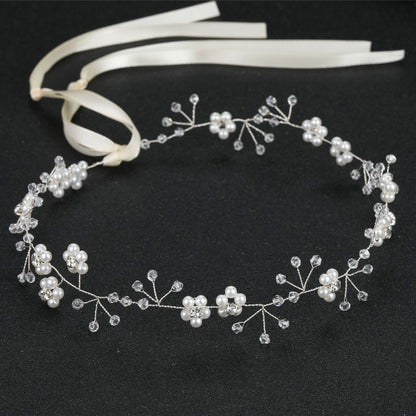 Elegant Flower Imitation Pearl Alloy Rhinestone Hair Band