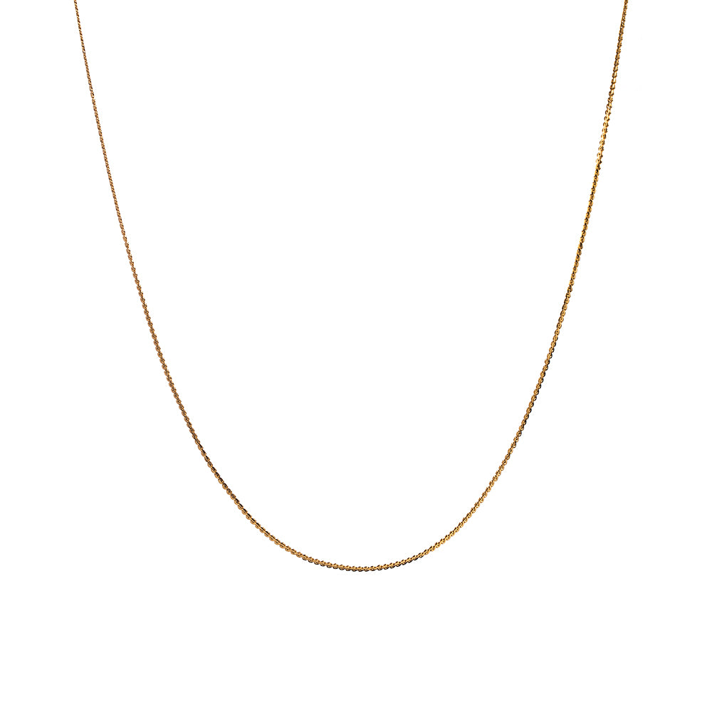 Casual Simple Style Solid Color Stainless Steel 18k Gold Plated Necklace