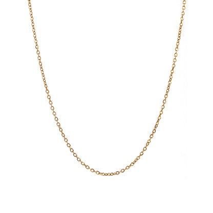 Casual Simple Style Solid Color Stainless Steel 18k Gold Plated Necklace