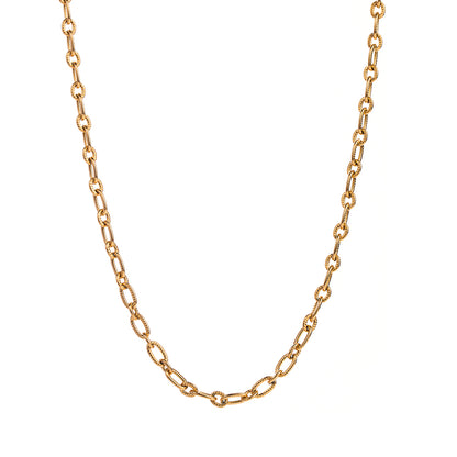 Casual Simple Style Solid Color Stainless Steel 18k Gold Plated Necklace