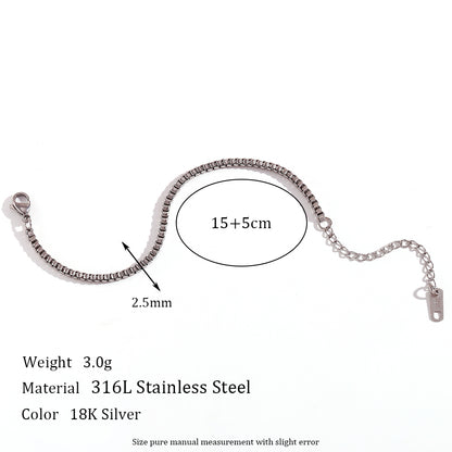 Simple Style Classic Style Oval Stainless Steel Bracelets