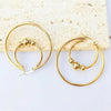 1 Pair Retro Lady Solid Color Plating Stainless Steel Hoop Earrings