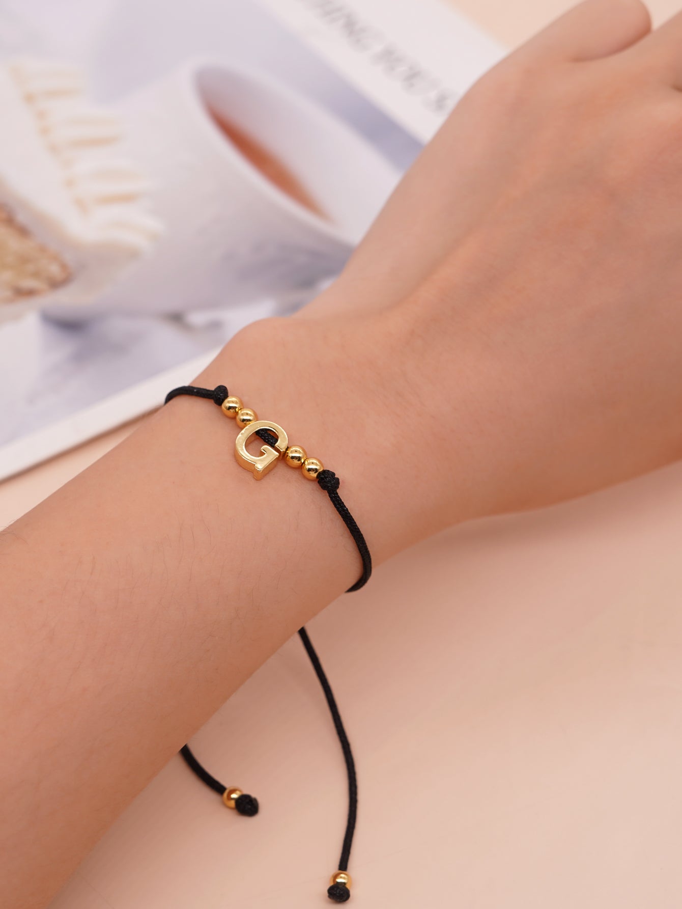Casual Simple Style Letter Rope Copper Beaded Braid Women's Bracelets