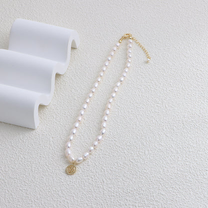 Simple Style Solid Color Pearl Necklace 1 Piece