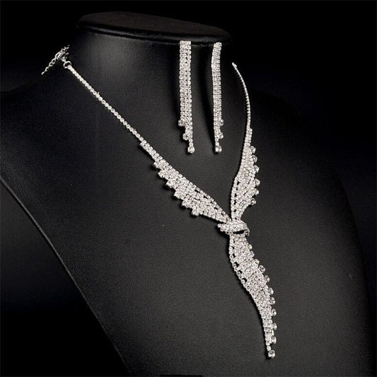 Elegant Luxurious Wings Rhinestone Wholesale Jewelry Set