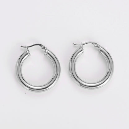 Simple Style Geometric Stainless Steel Plating Earrings 1 Pair