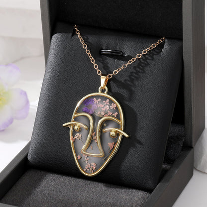 Casual Cute Simple Style Round Alloy Resin Patchwork Women's Pendant Necklace