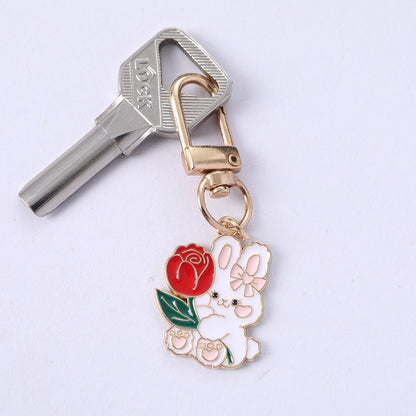 Simple Style Cat Zinc Alloy Women'S Keychain