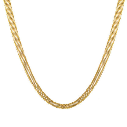 Vintage Style Solid Color Titanium Steel Plating 18k Gold Plated Necklace