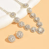 Simple Style Solid Color Rhinestone Tassel Plating Rhinestone Earrings Necklace