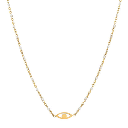 Simple Style Eye Stainless Steel Alloy Plating Gold Plated Pendant Necklace