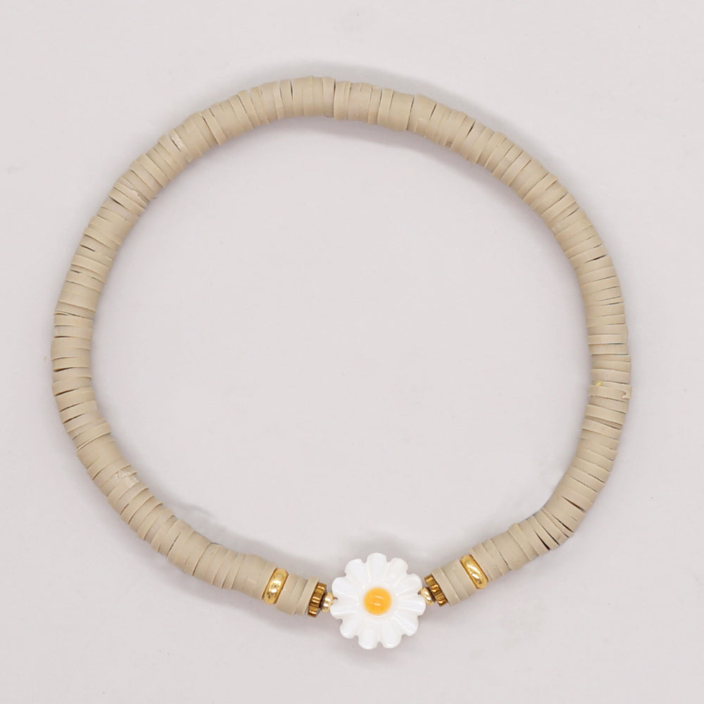 Classic Style Flower Soft Clay Beaded Women's Bracelets