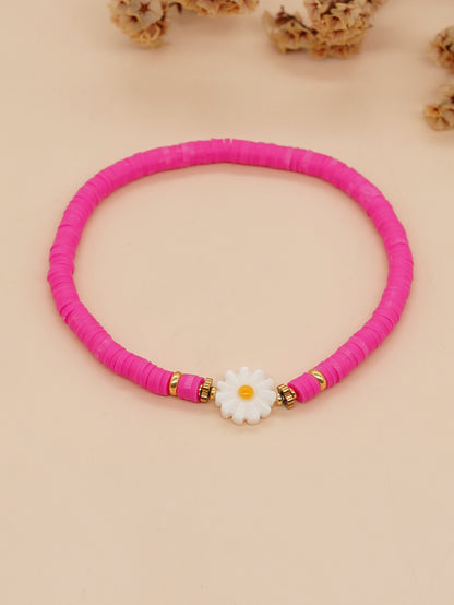 Classic Style Flower Soft Clay Beaded Women's Bracelets