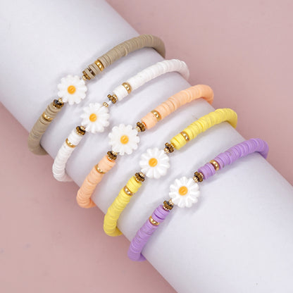 Classic Style Flower Soft Clay Beaded Women's Bracelets