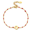 Ig Style Star Moon Stainless Steel Beaded Charm Plating 18k Gold Plated Bracelets