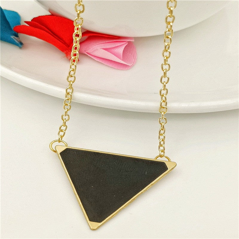 Simple Style Triangle Zinc Alloy Patchwork Women's Pendant Necklace