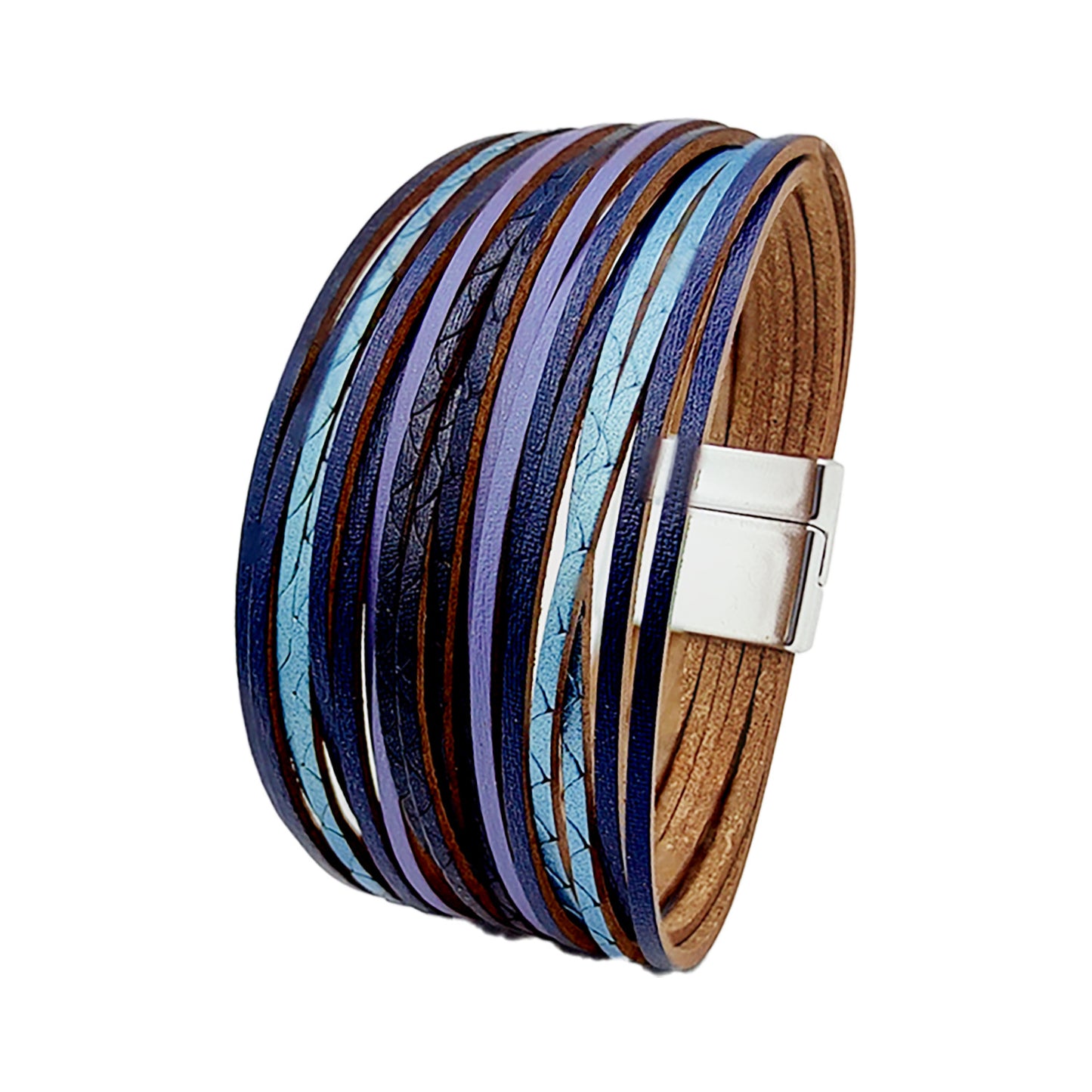 Simple Style Color Block Pu Leather Patchwork Women's Bangle