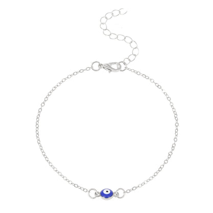 Fashion Devil's Eye Alloy Diamond Artificial Gemstones Women's Anklet