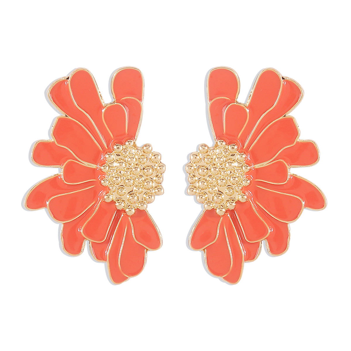 1 Pair Sweet Flower Plating Alloy Ear Studs